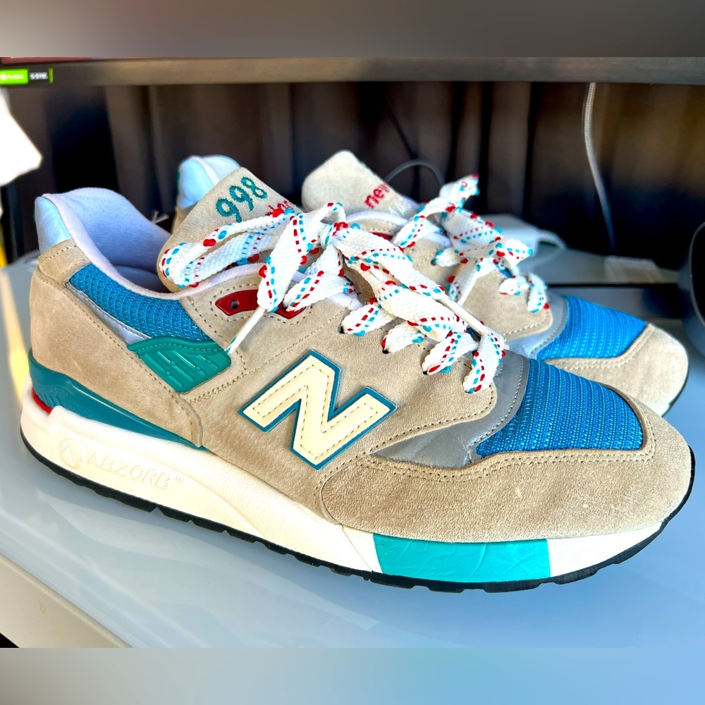 New Balance Beige and Blue Men's Shoes